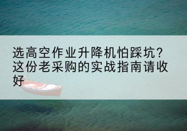 屏山高空作业升降机厂家推荐-选高空作业升降机怕踩坑？这份老采购的实战指南请收好